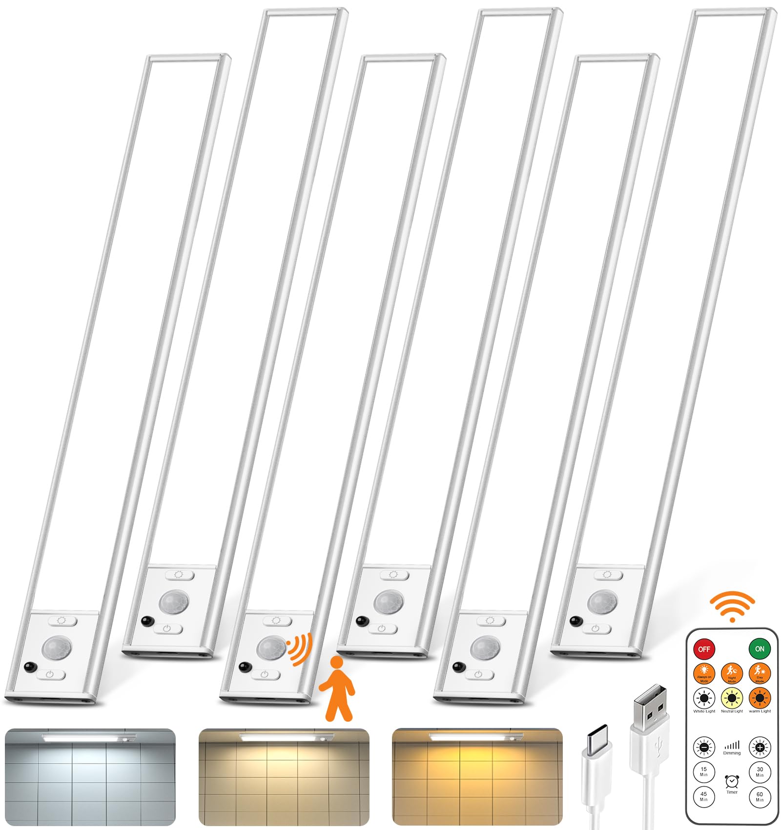 Lenoma under-cabinet light with remote control for kitchen tasks.