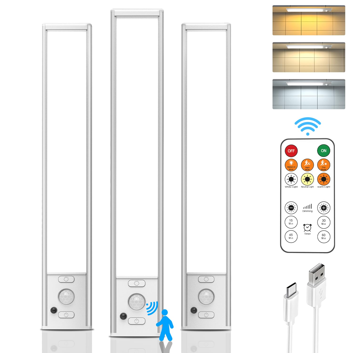 LENOMA under cabinet lights with remote control for effortless kitchen illumination