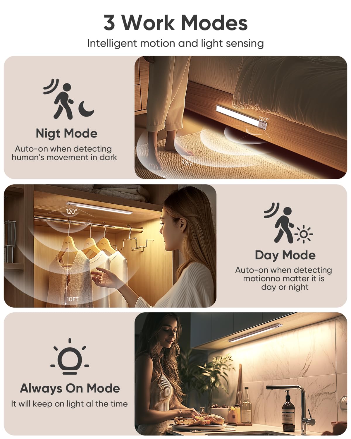 LENOMA USB-C rechargeable under-cabinet light for quick power top-ups.