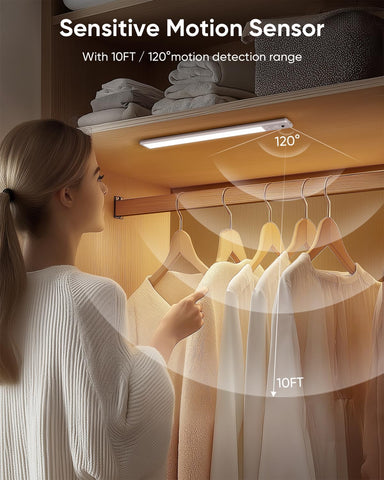 LENOMA wireless closet light with remote control for hands-free pantry illumination.