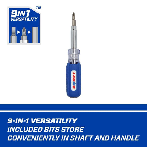 Lenox ergonomic handle on the 9-in-1 screwdriver