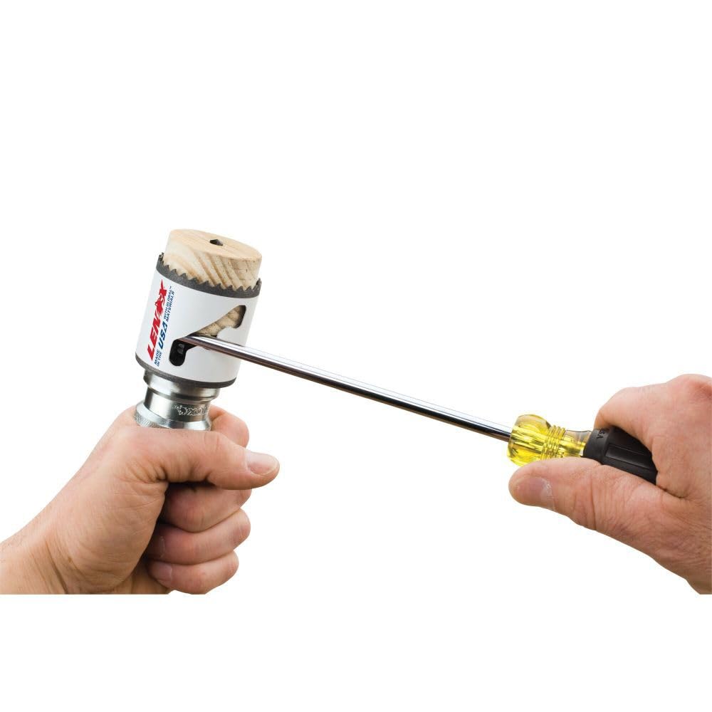 Lenox hole saw features optimized tooth geometry for metal penetration.