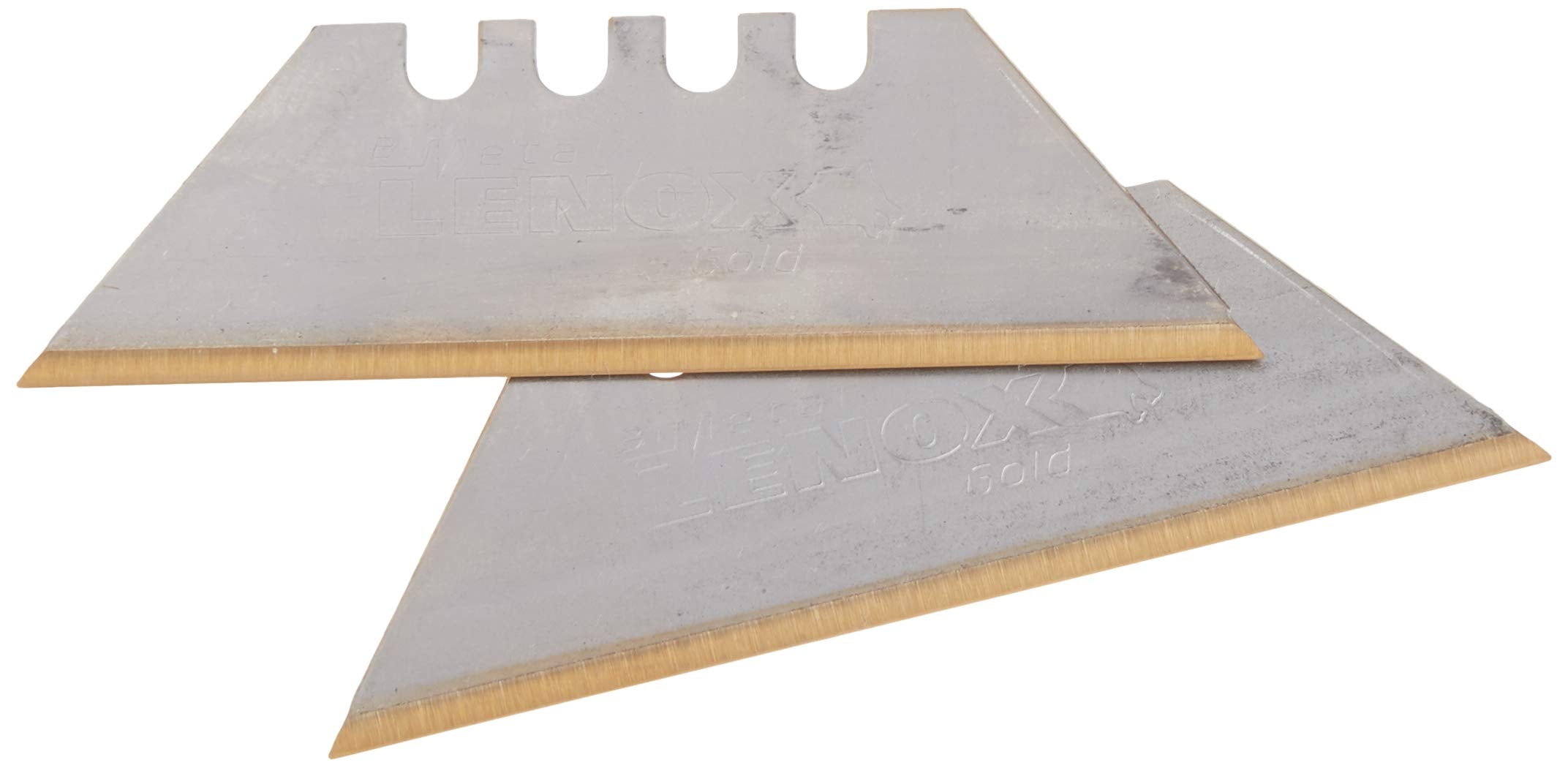Lenox Gold titanium edge blade 100-pack for long lasting cuts on tough materials.