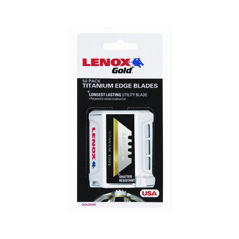 Lenox Gold utility blades in dispenser for precise, efficient cuts