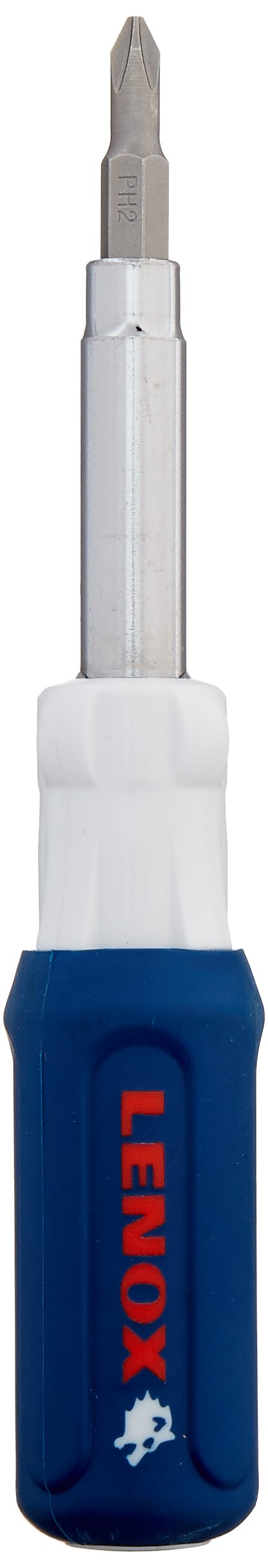 Lenox Tools 9-in-1 blue-handle screwdriver ideal for versatile fasteners.