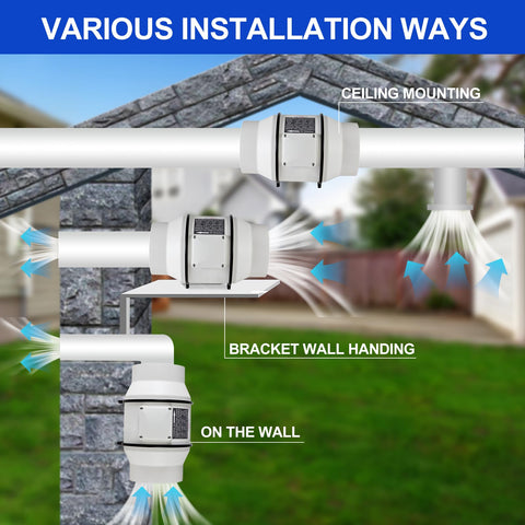 LEOKV duct connection demonstrates seamless 6-inch duct compatibility.