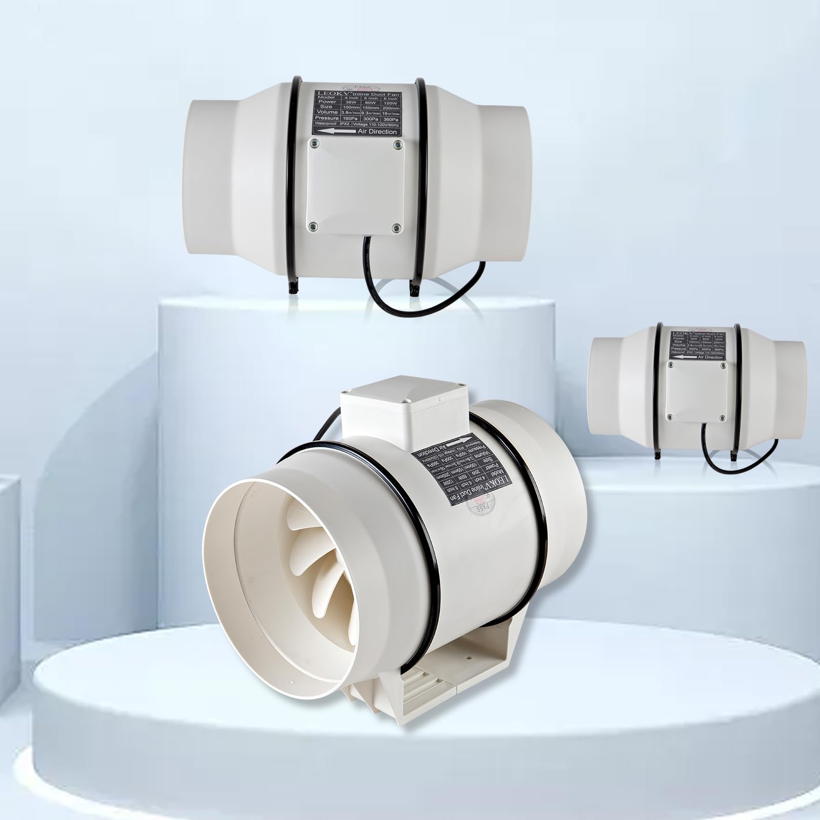 LEOKV motor closeup emphasizes all-copper windings for lasting performance.