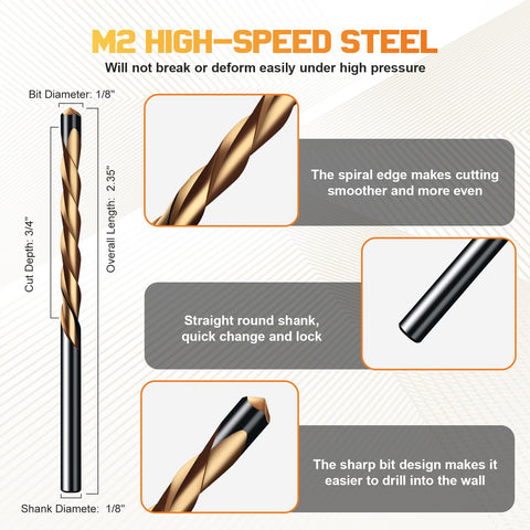 LEOMAUNYX high-speed steel drywall bits resist wear on tough cuts