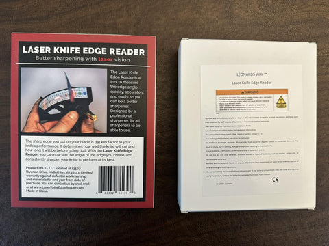 LEONARDS WAY Laser Knife Edge Reader digital display shows current knife edge status clearly.