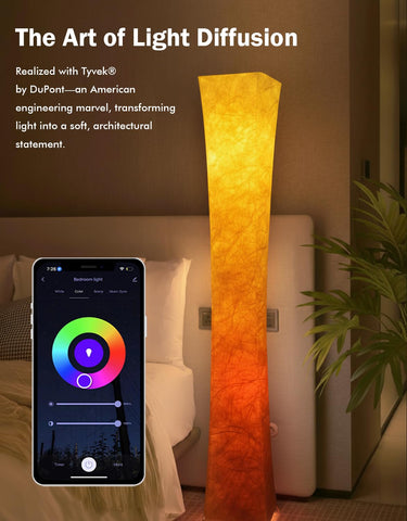 LEONC Design 65-inch floor lamp standing tall for living rooms and bedrooms.