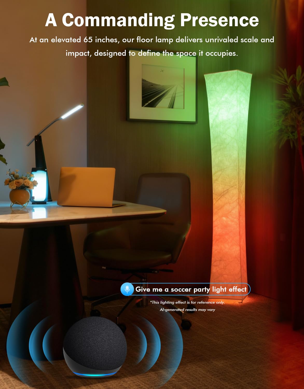 LEONC Design marble-texture lampshade adds a stylish, premium feel.