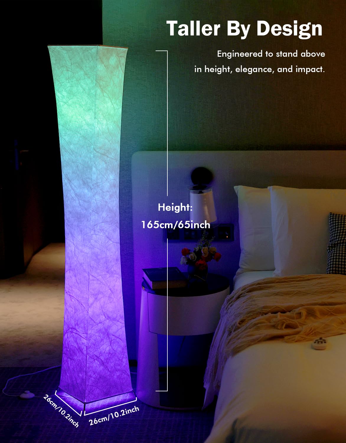 LEONC Design voice control works with Alexa and Google Assistant for hands-free use.