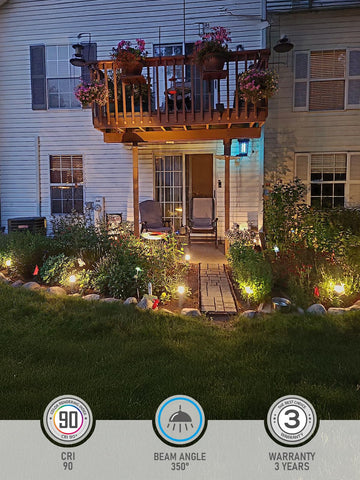 LEONLITE 12V pathway light with 9-chip design delivers smooth, even walkway illumination.