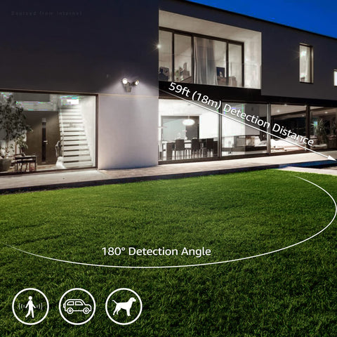 LEONLITE 3CCT security light adjustable heads 360° for wide coverage.