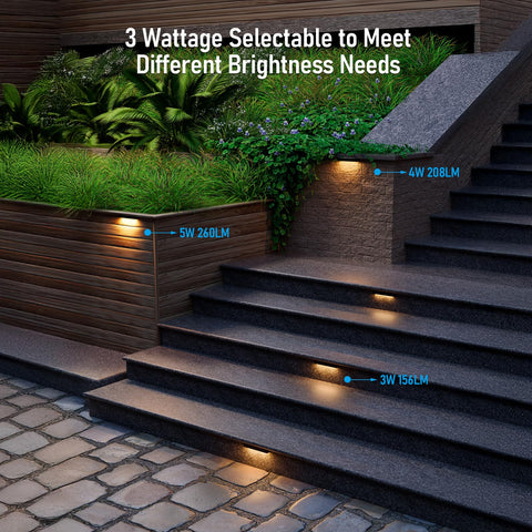 LEONLITE rotatable 7-inch hardscape light for flexible placement near stairs