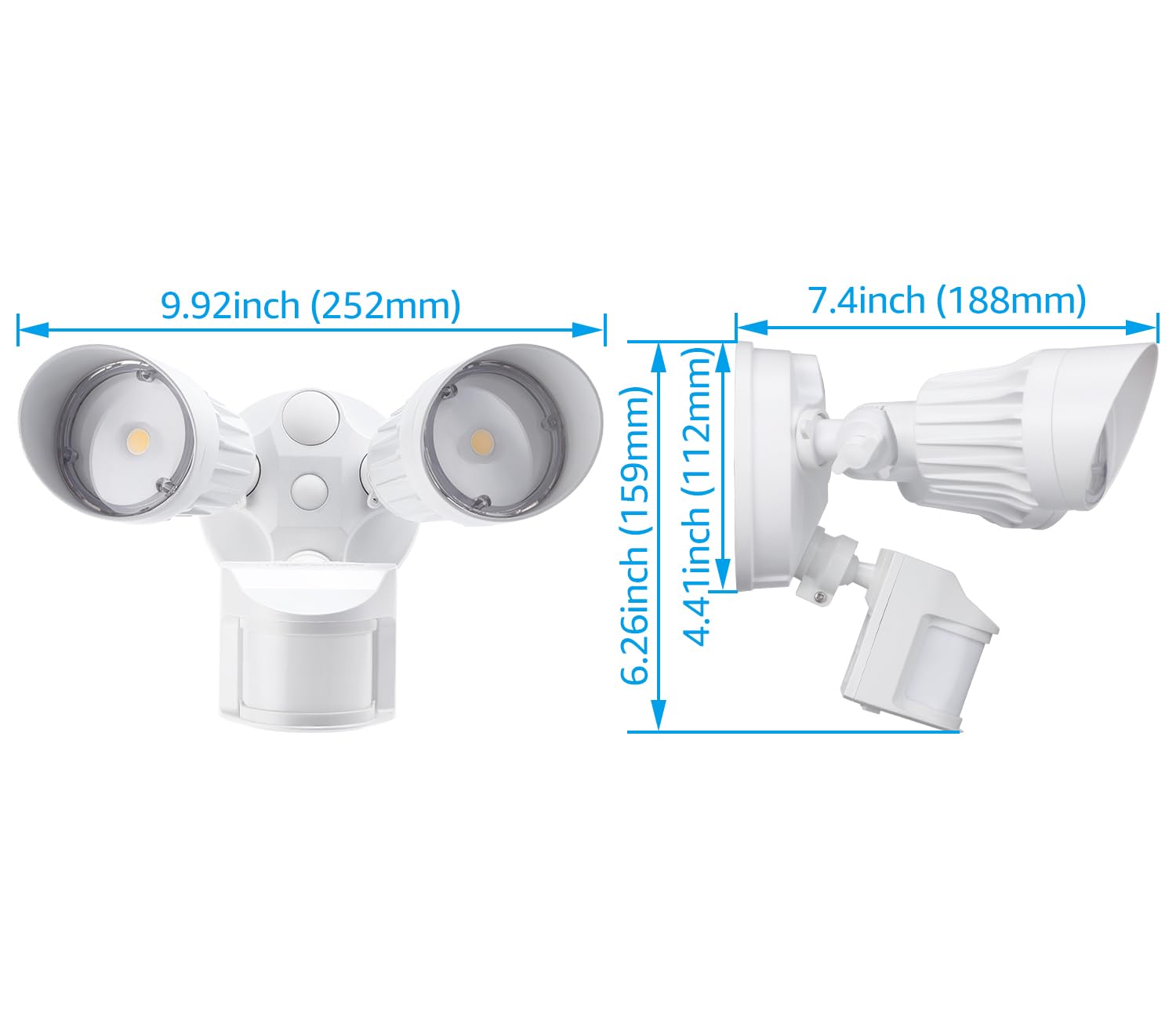 LEONLITE 5000K daylight output delivers clear visibility outdoors