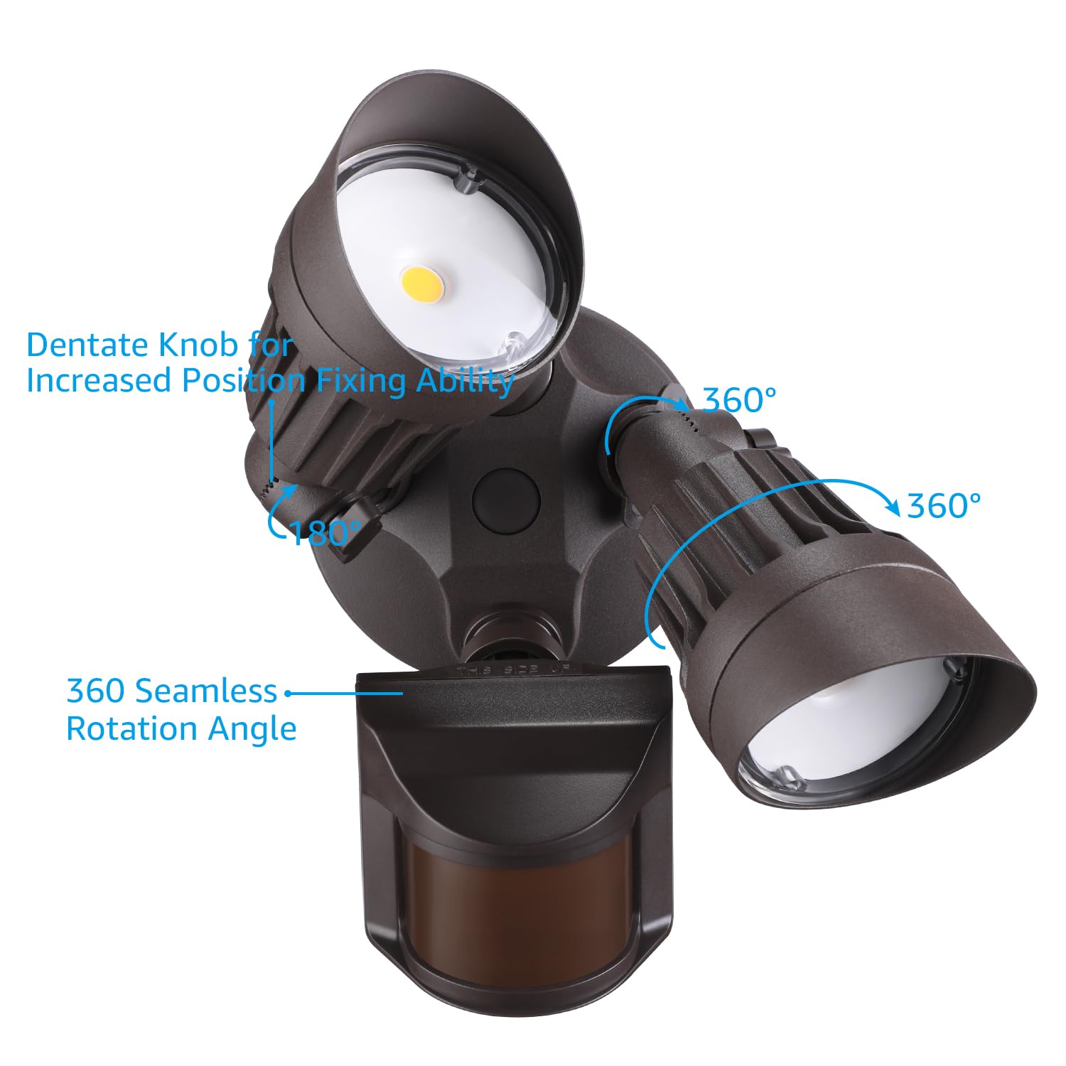 LEONLITE adjustable-heads direct illumination to doorways or corners.