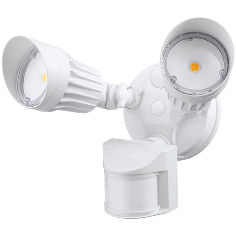 LEONLITE COB LED security light with motion sensor illuminates walkways at night