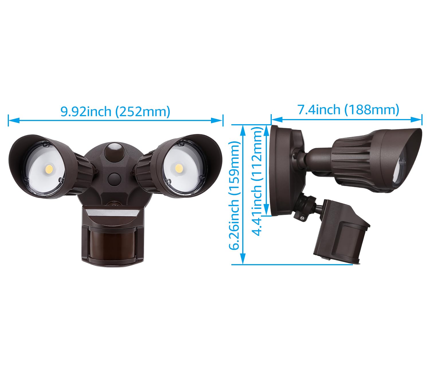 LEONLITE 100-277V security light delivers 2500 lumens of brightness.