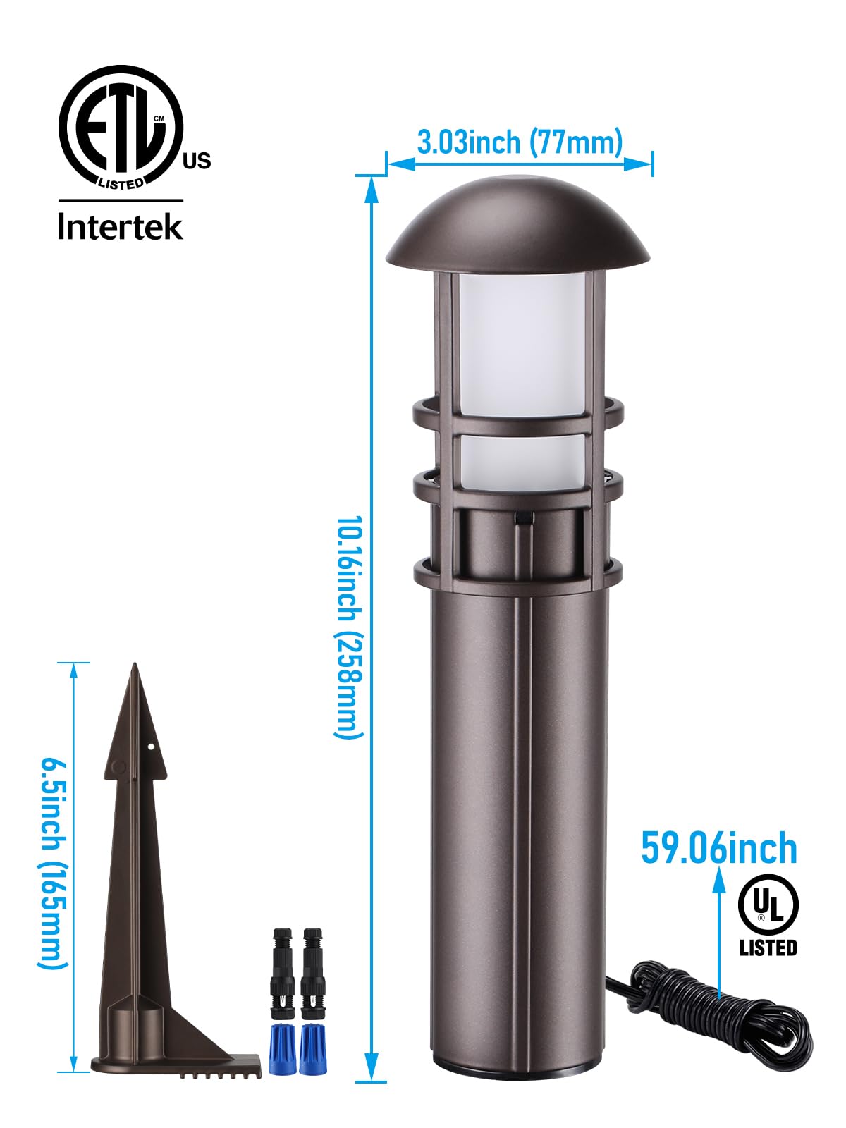 LEONLITE durable aluminum bronze finish provides lasting outdoor performance.