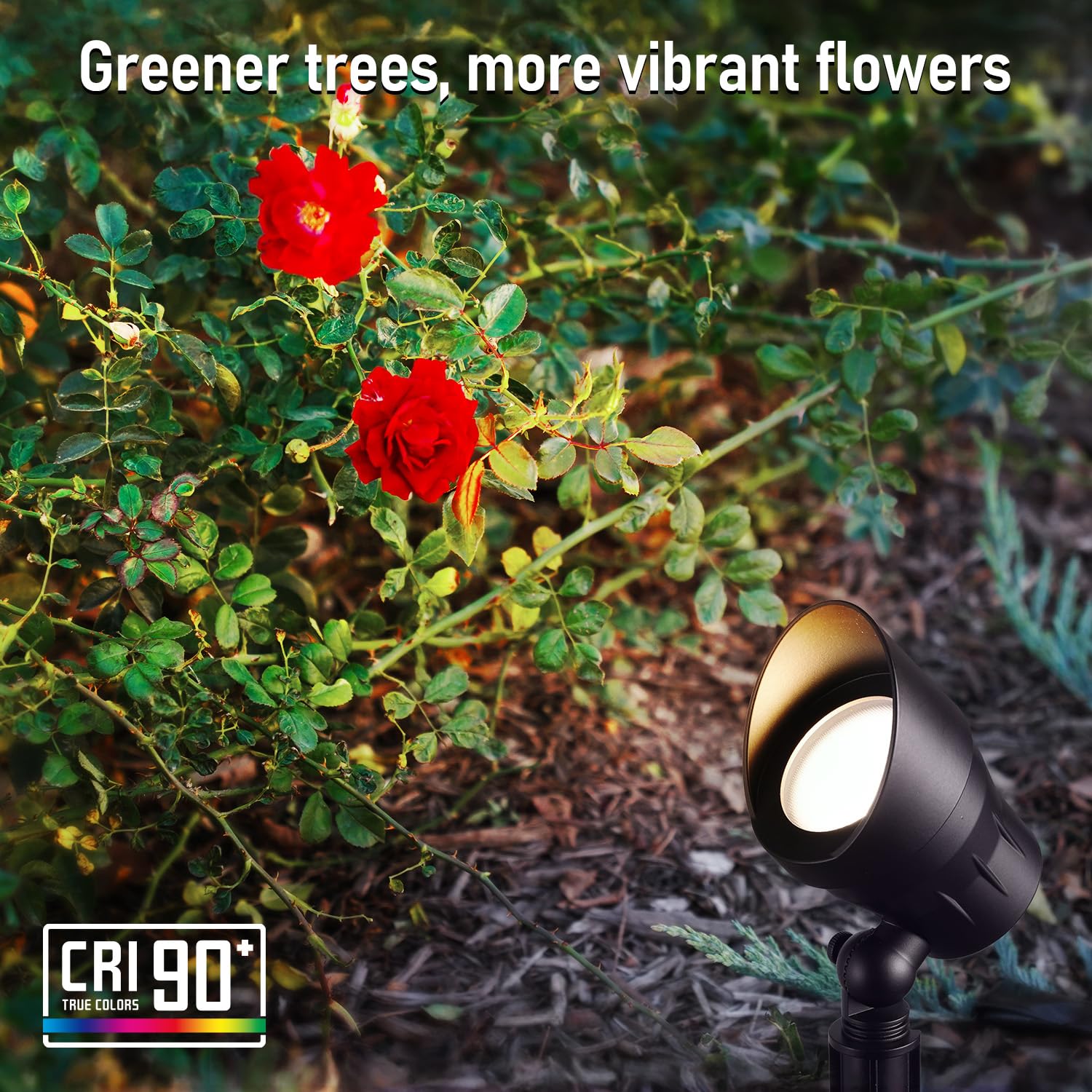 LEONLITE ETL-listed low-voltage spotlight ensuring safe outdoor use.