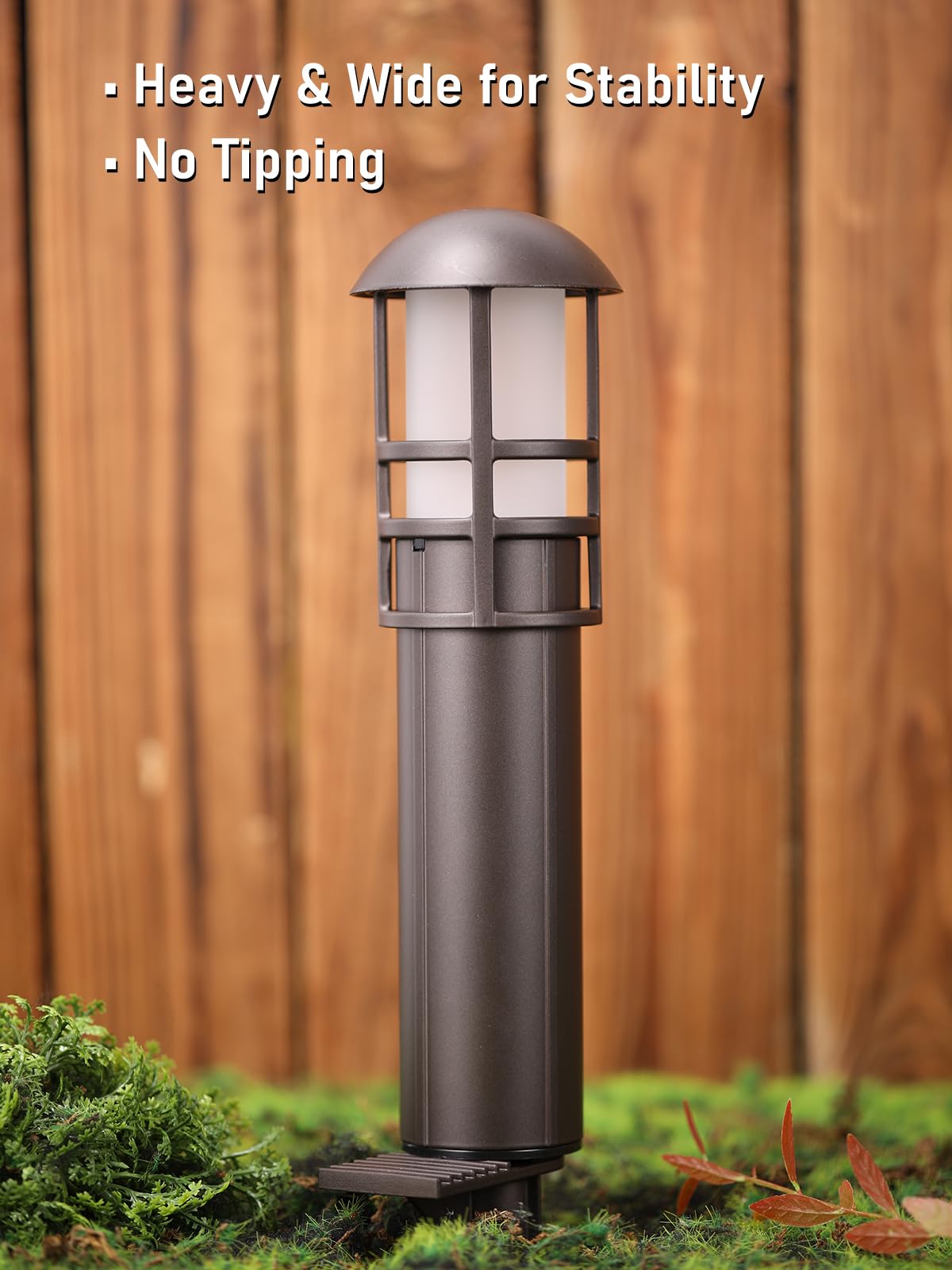LEONLITE ETL-listed base ensures safe, certified performance for garden lighting setups.
