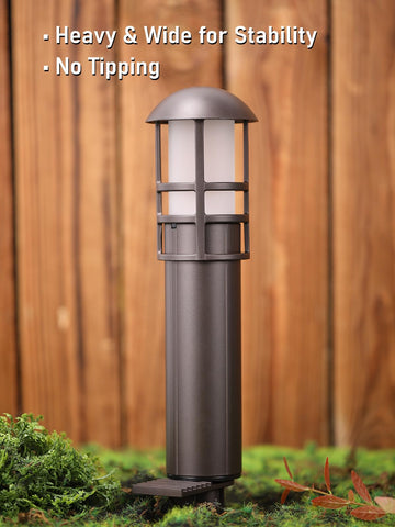 LEONLITE ETL-listed base ensures safe, certified performance for garden lighting setups.