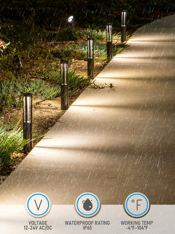 LEONLITE IP65 waterproof path light withstands rain and damp areas