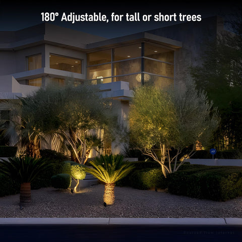 LEONLITE quick-install landscape light with long cable for easy setup.