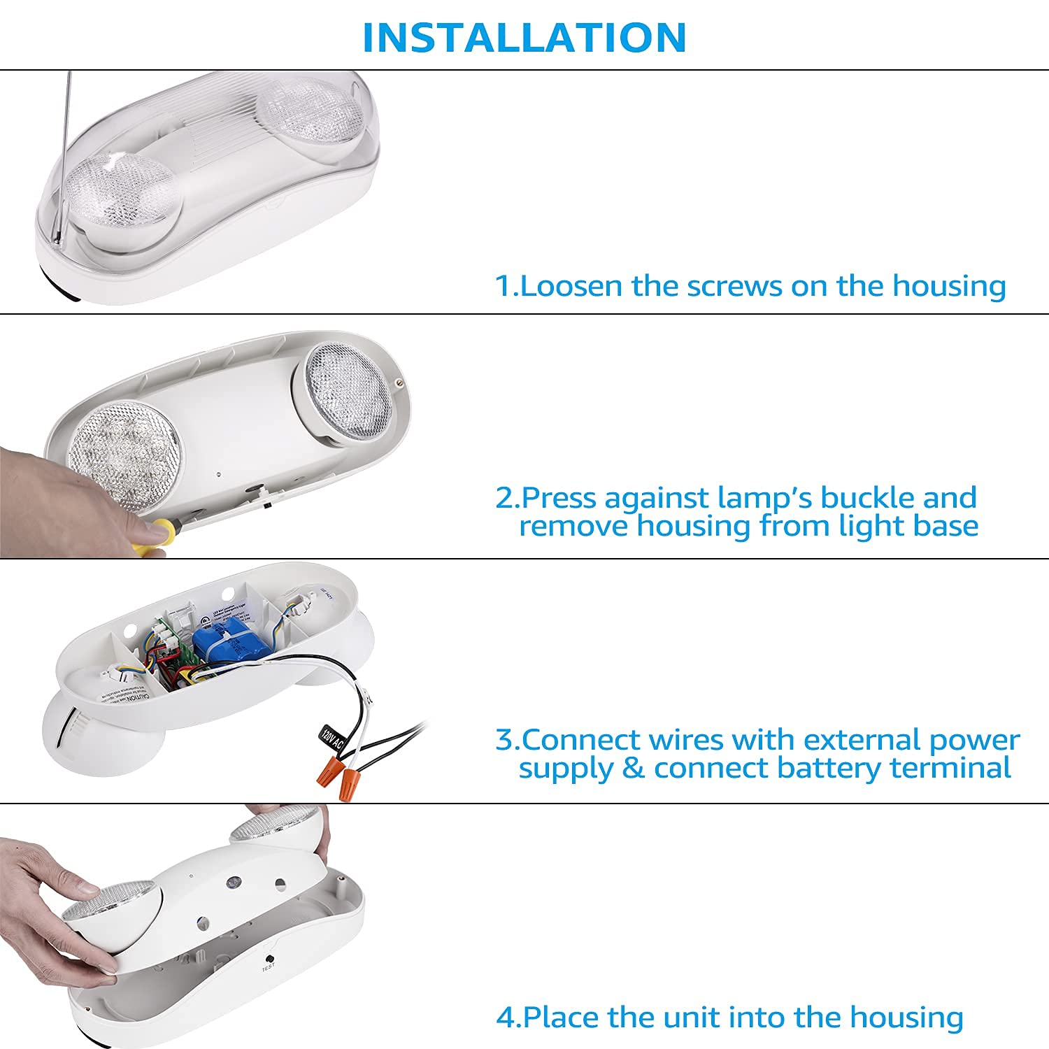 LEONLITE back-foam view shows sealed, water-resistant mounting for uneven surfaces