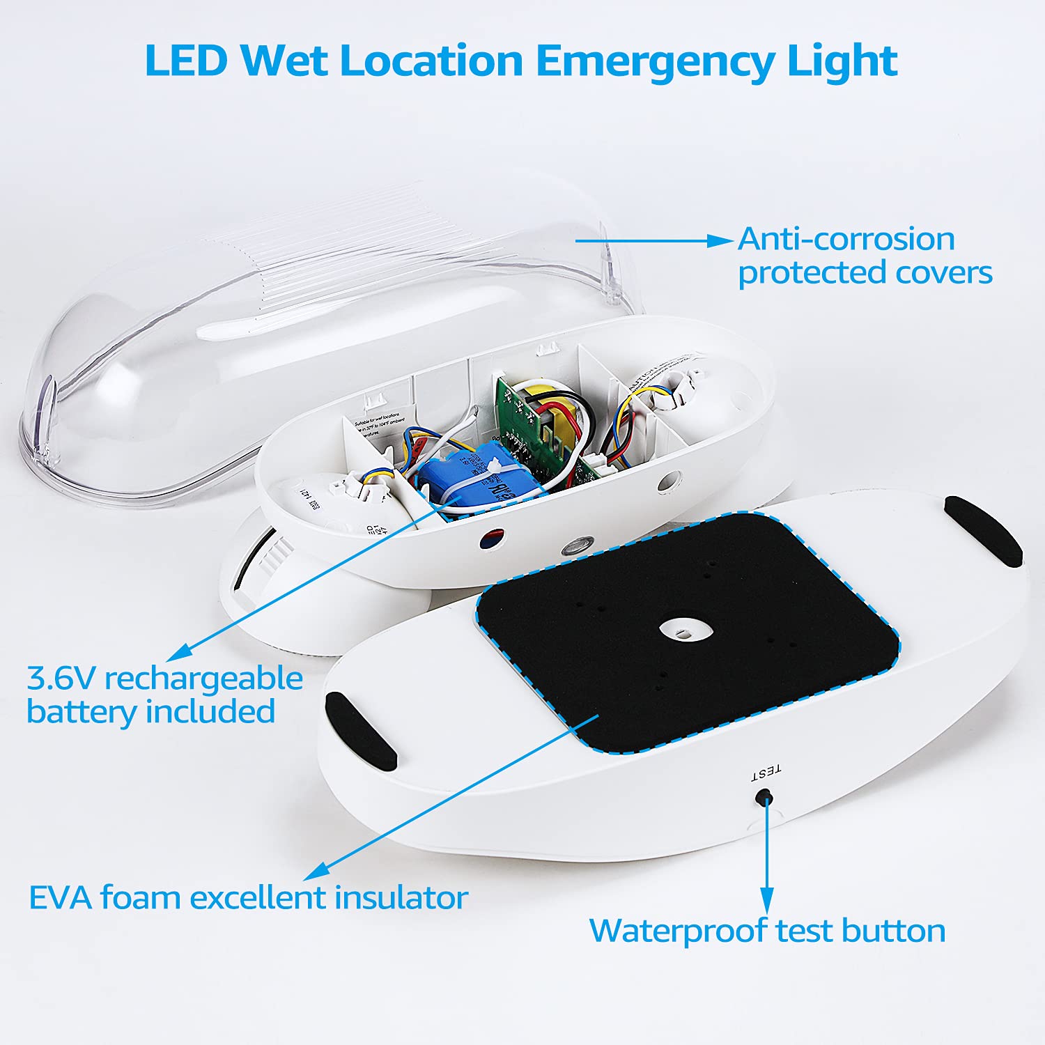 LEONLITE light beam-coverage image illustrates 400 lm brightness at 20–70 ft