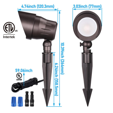 LEONLITE long-life outdoor spotlight designed to withstand seasons.