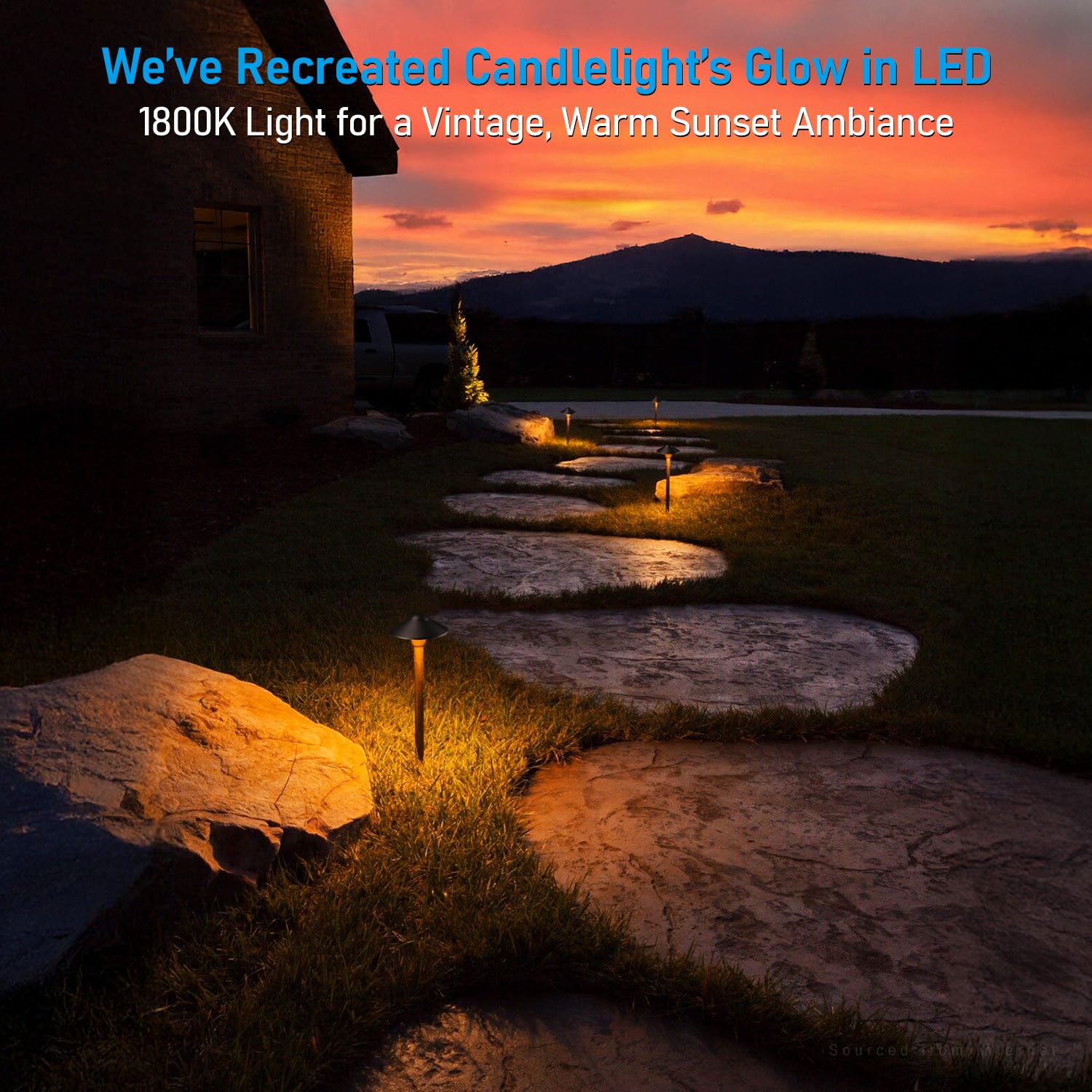 LEONLITE low voltage pathway light enables safe outdoor installation.