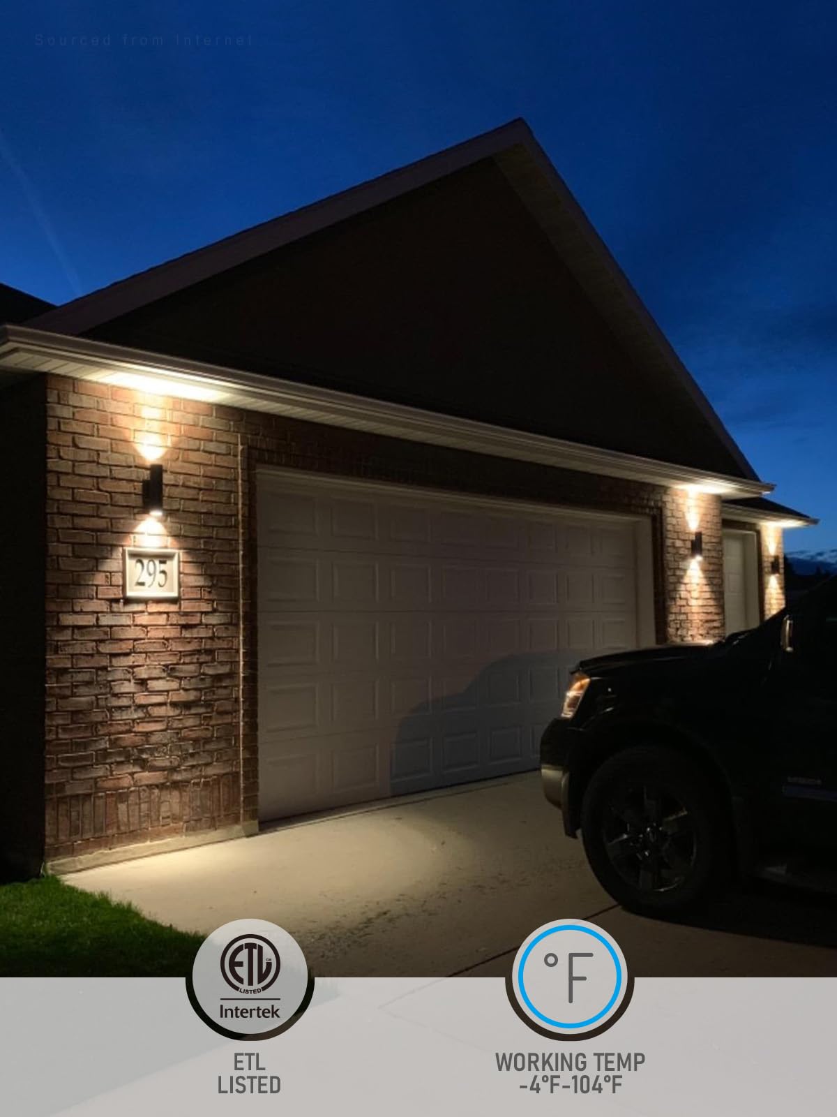 LEONLITE matte black outdoor sconce with aluminum body ensures durability.