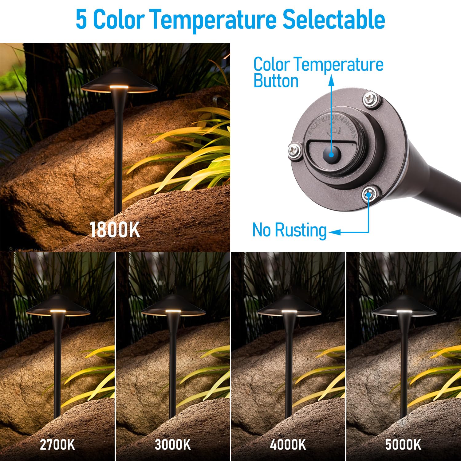 IP65 bronze outdoor pathway light withstands weather for year-round illumination.