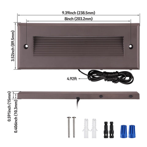 LEONLITE bronze step light with 30,000‑hour lifespan for long‑lasting operation