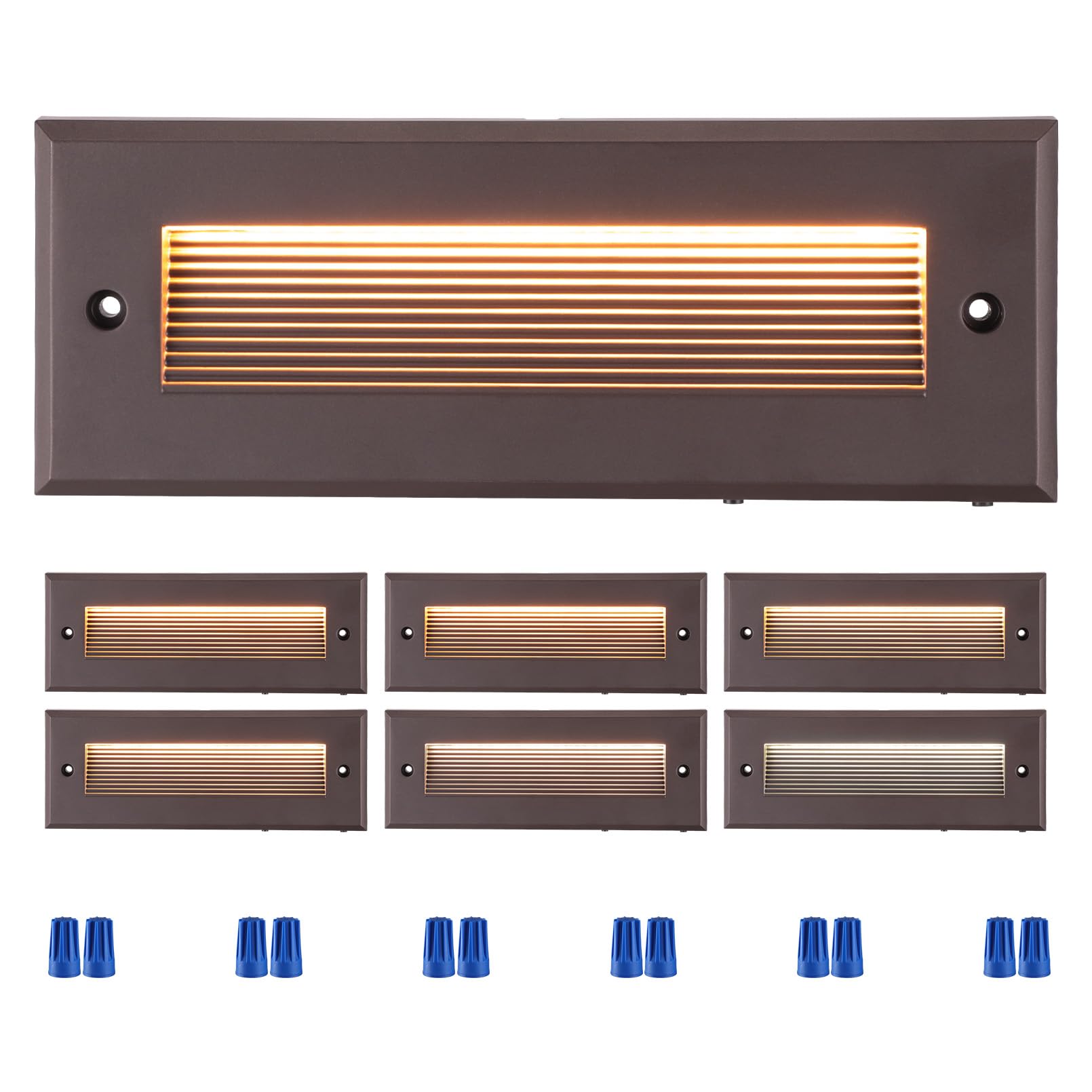LEONLITE bronze step light installed on stair showing modern safety illumination