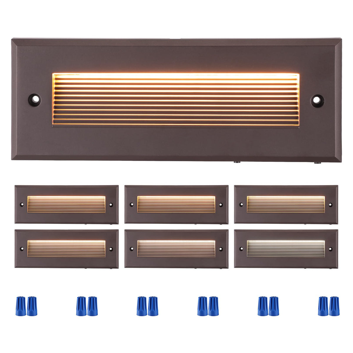 LEONLITE bronze step light installed on stair showing modern safety illumination