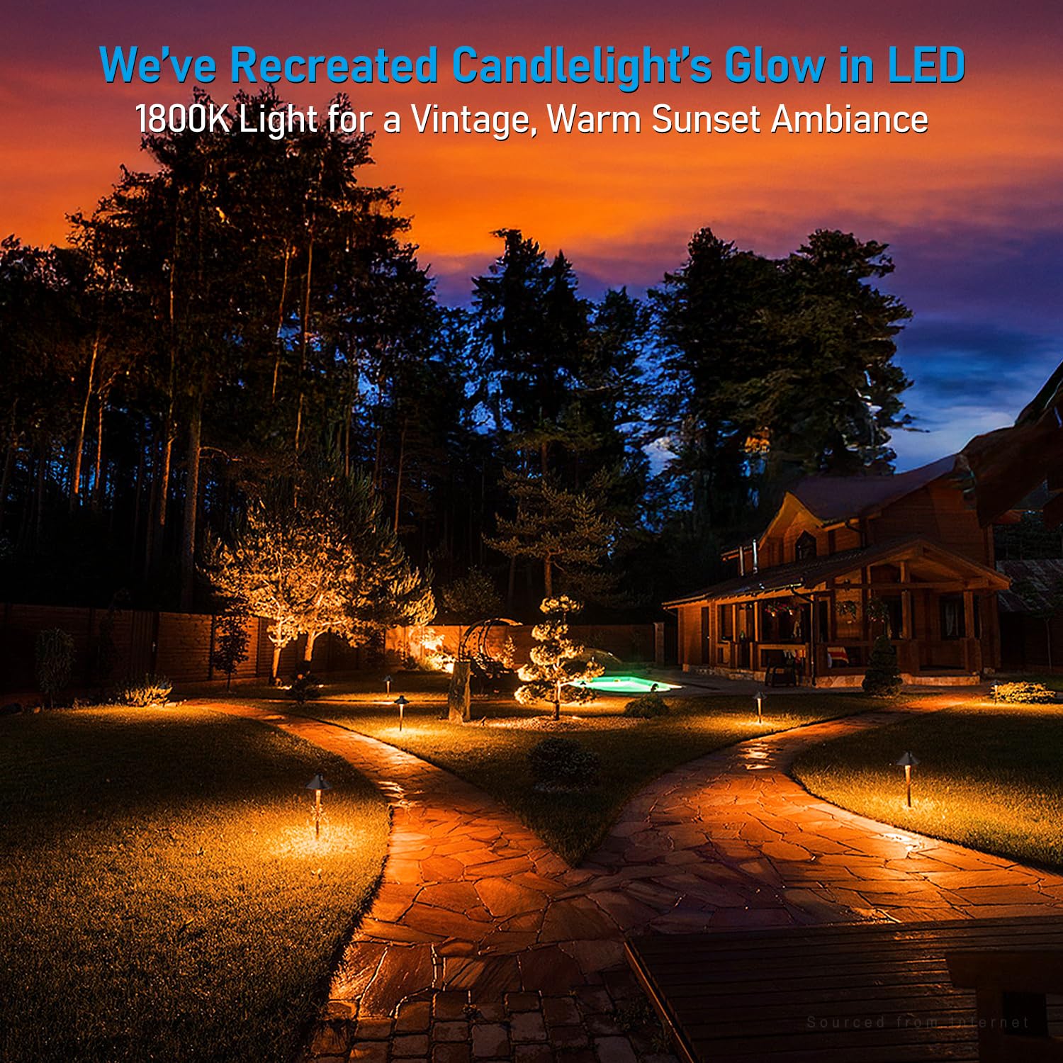 LEONLITE pathway light installation with stake and connectors for easy setup