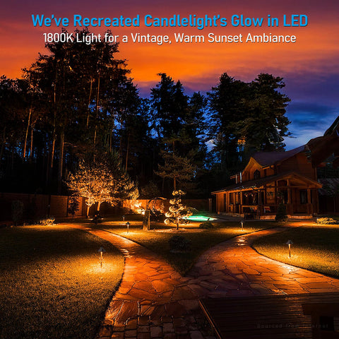 LEONLITE pathway light installation with stake and connectors for easy setup