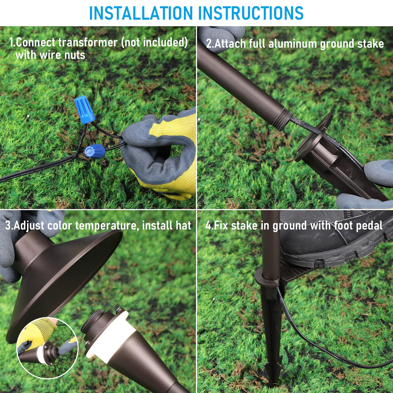 LEONLITE IP65 waterproof rating protects against rain and elements