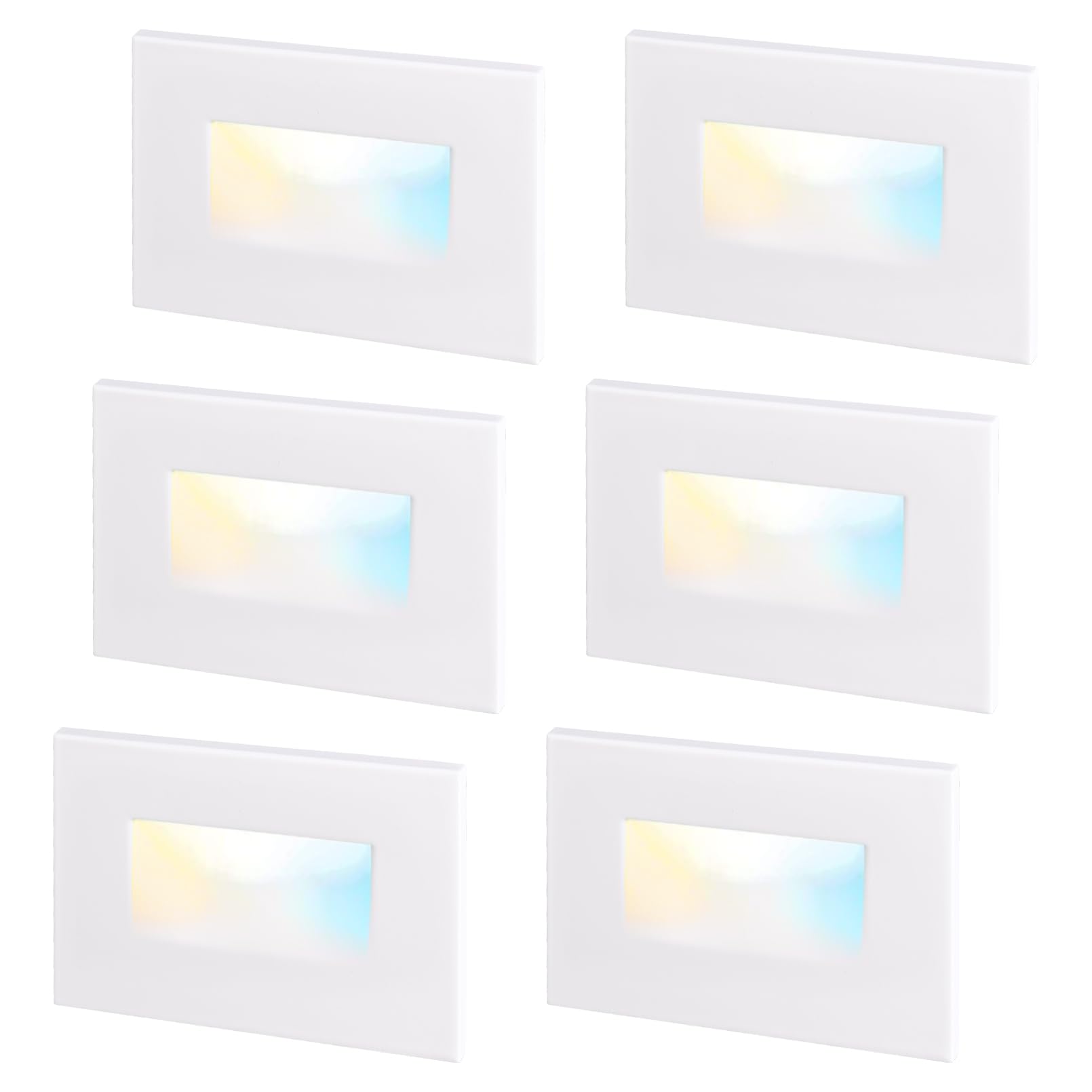 LEONLITE white 5CCT step light front view, dimmable for safe night navigation