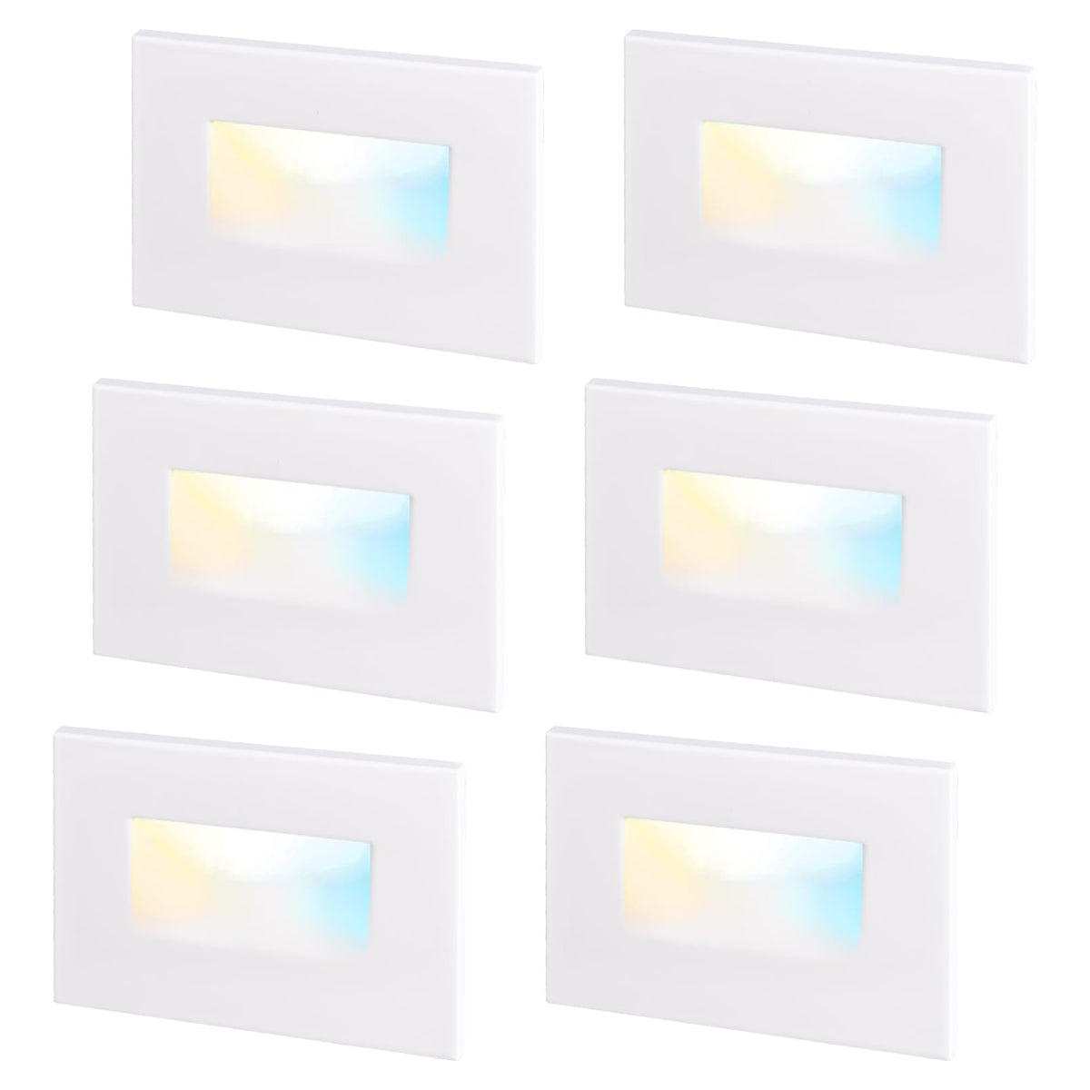LEONLITE white 5CCT step light front view, dimmable for safe night navigation