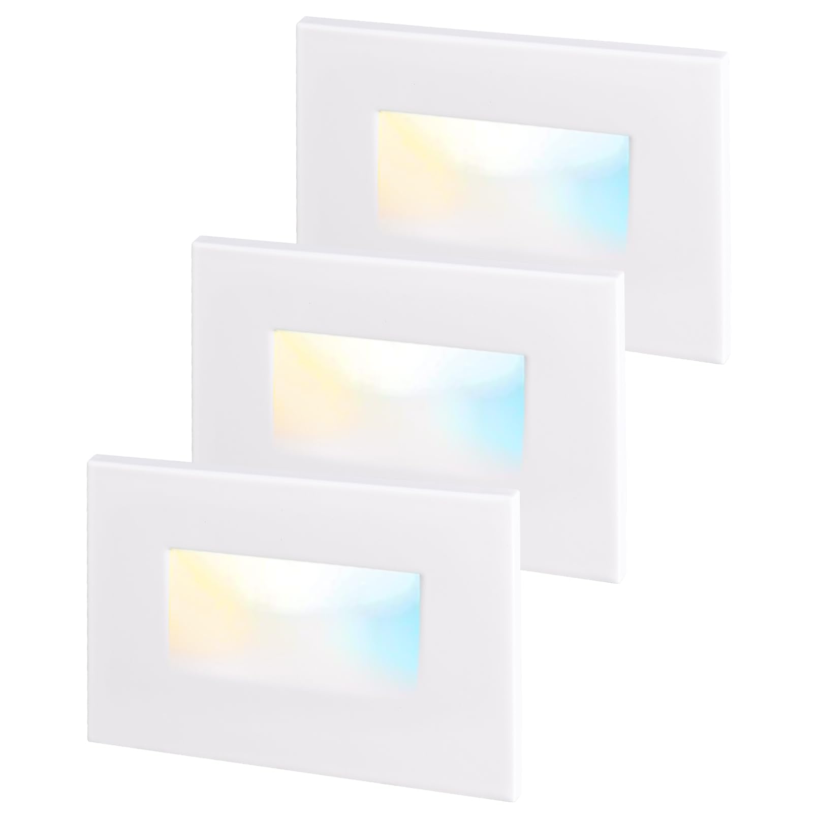 LEONLITE 5CCT step light front view showcases minimalist white finish for modern interiors.