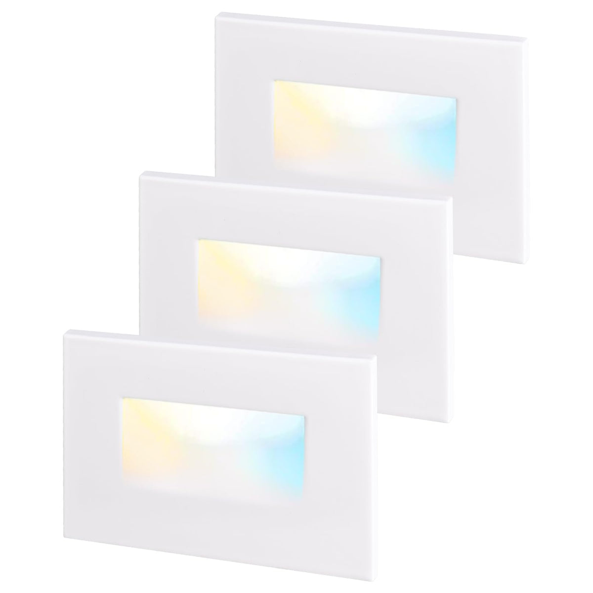 LEONLITE 5CCT step light front view showcases minimalist white finish for modern interiors.