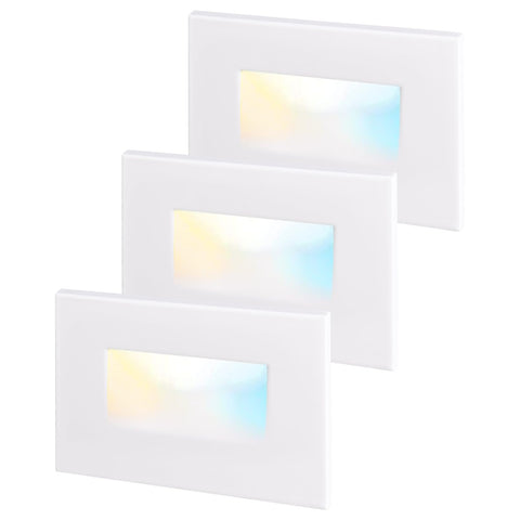 LEONLITE 5CCT step light front view showcases minimalist white finish for modern interiors.