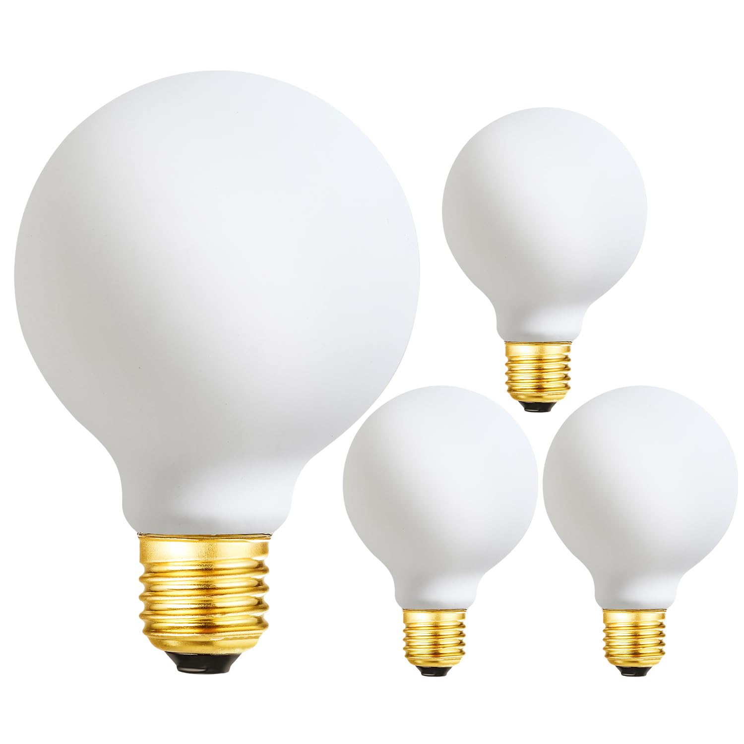 Leools dimmable G25 LED bulb with frosted glass for cozy vanity lighting