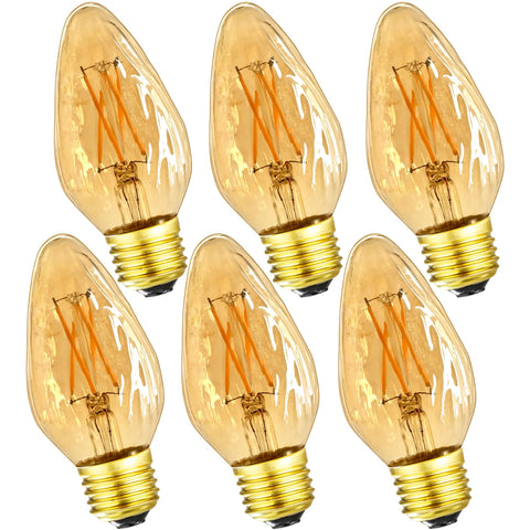 Leools E26 amber globe Edison-style LED bulb for vintage pendant lighting