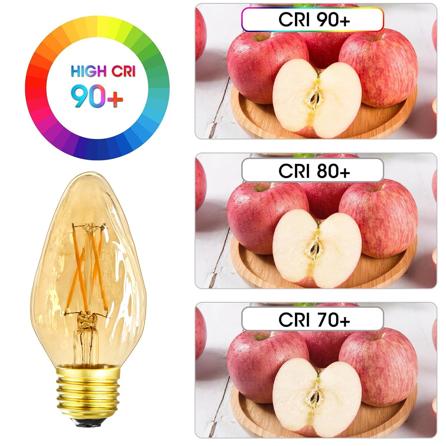 Leools E26 dimmable amber LED bulb for adjustable ambiance