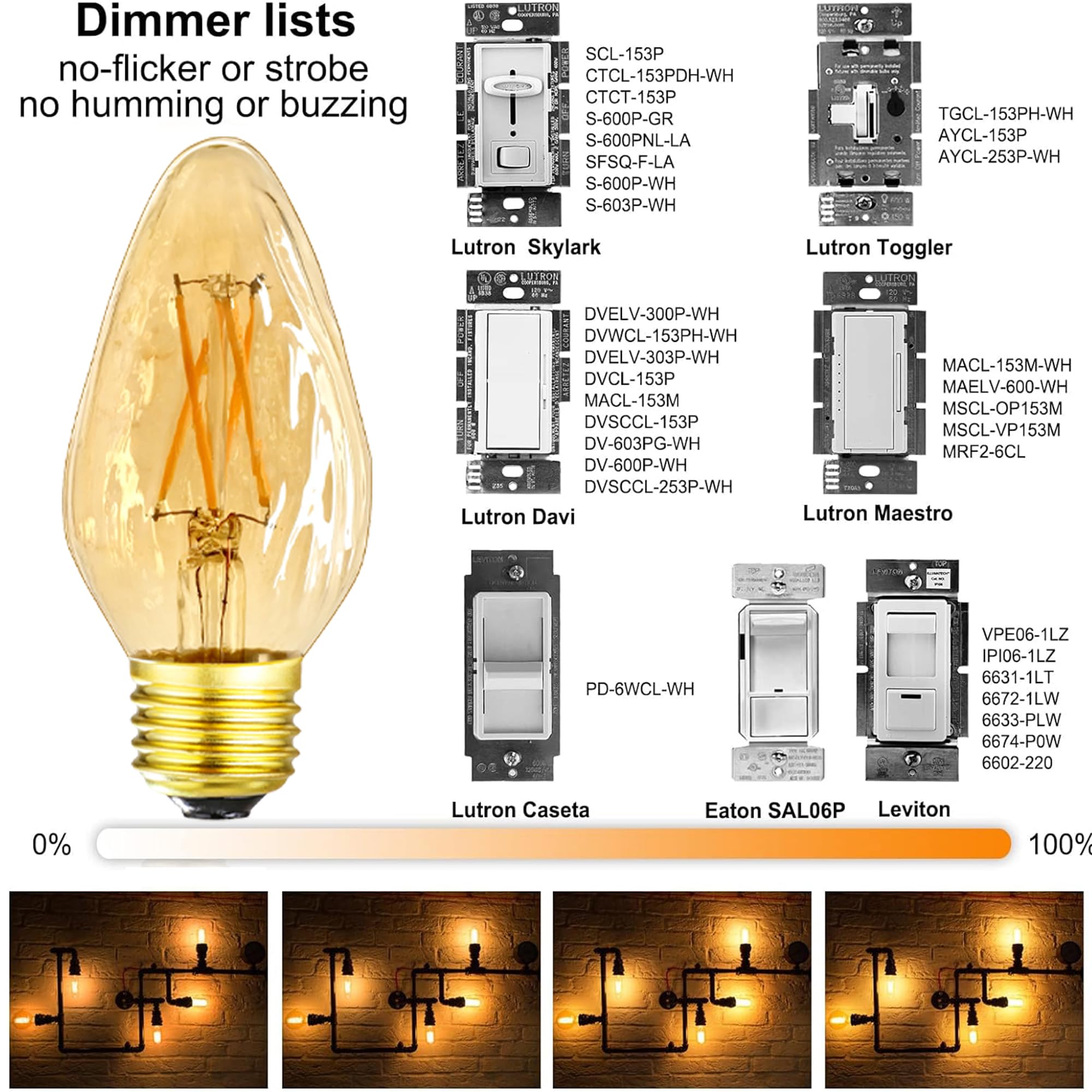 Leools E26 instant-on amber LED bulb for quick mood lighting